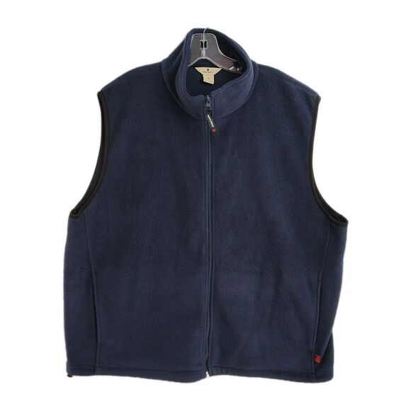 Woolrich Fleece Vest Men's Size 2XL Navy Full-Zip - Picture 1 of 8